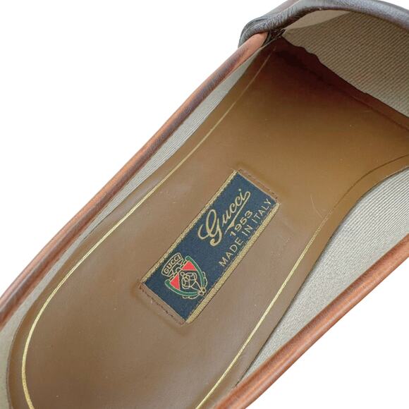 GUCCI Brown Leather 1953 Roos Classic Horsebit Loafer Mens 10 ITALY - Picture 9 of 11